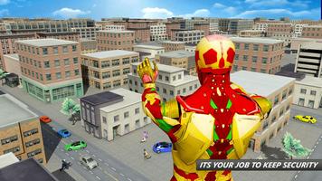 Volador Robot Superhéroe : Crimen Ciudad Rescate captura de pantalla 1