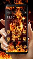 Evil Skull Fire Theme Poster