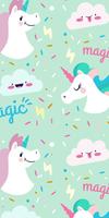 Unicorn Cute Wallpapers 🦄 Kawaii capture d'écran 3