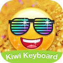 APK Kiwi Keyboard Glitter Golden emoji