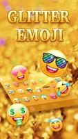 Kiwi Keyboard Glitter Golden emoji poster