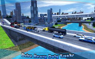 Heavy Machinery Transporter Truck Simulator captura de pantalla 2
