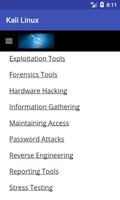 Kali Linux - Tools Listing capture d'écran 1