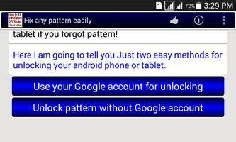Fix any pattern lock easily. Screenshot 1