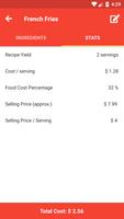 Food Cost Calculator تصوير الشاشة 2