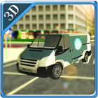 3D Milk Delivery Truck Transport icône