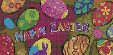 Color By Number pixel Art Sandbox Coloring Easter