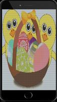 Color By Number pixel Art Sandbox Coloring Easter постер