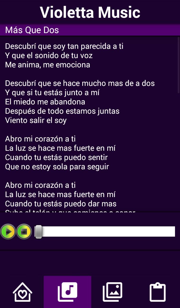 Violetta Music Letras For Android Apk Download
