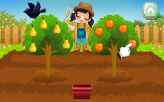 1 Schermata animali da fattoria e verdura gioco per bambini