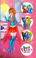 सुपर हीरो राजकुमारी पोशाक महिला खेल अप पोस्टर