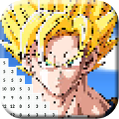 Goku Pixel Color by Number icon