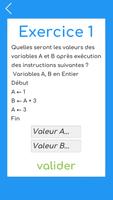 Exercices Algorithme capture d'écran 3