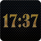 Gold digital clock icon