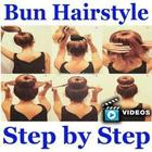 Bun Messy Hairstyles Video Tutorials icône