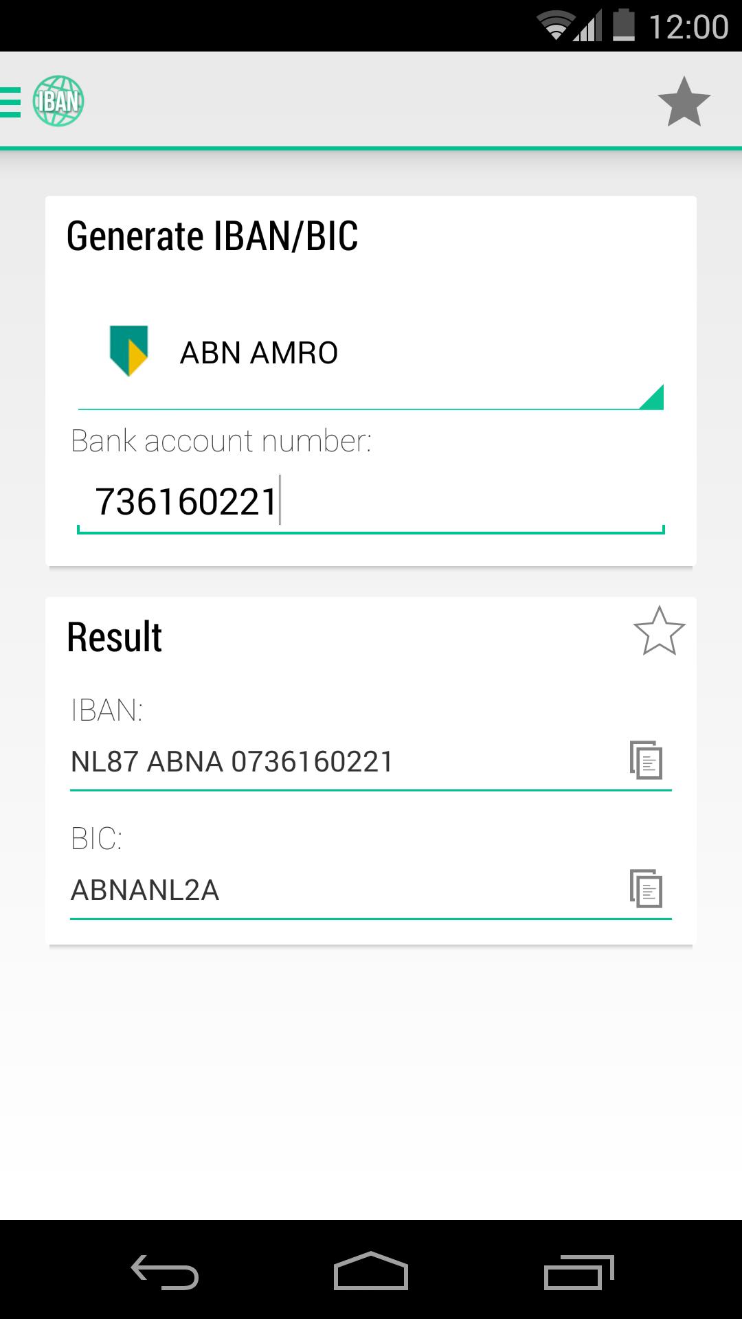Generate IBAN for Android - APK Download