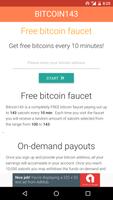 Bitcoin143 -Bitcoin Faucet Affiche