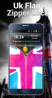 UK Flag Zipper Lock App Plakat