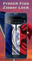 France Flag Zipper Lock App Affiche