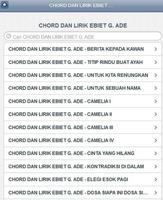 1 Schermata Chord dan Lirik Ebiet G Ade