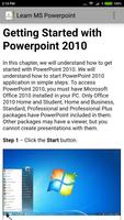 Learn MS Powerpoint capture d'écran 1