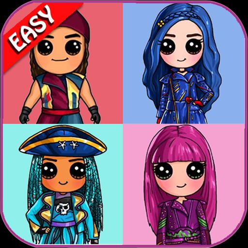 Cách vẽ dễ thương Draw So Cute Descendants 3 Hướng dẫn chi tiết từng bước