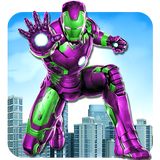 Iron Superhero flying Robot - City Rescue Mission icône
