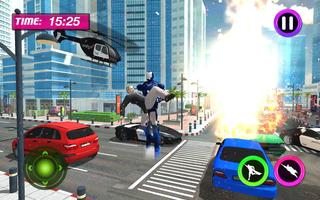 Iron Superhero flying Robot - City Rescue Mission capture d'écran 2