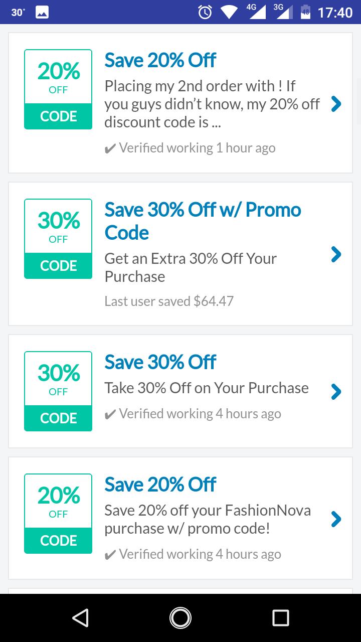 Coupons For Fashion Nova For Android Apk Download