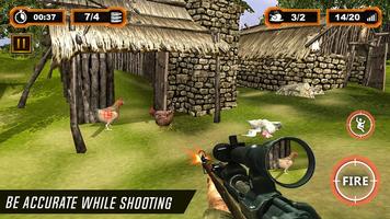 Chicken Shooter: Chicken Scream Hunting Tough Game Affiche