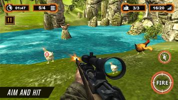 Chicken Shooter: Chicken Scream Hunting Tough Game syot layar 1