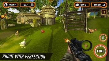 Pollo Shooter: Pollo Gritar Caza Difícil Juego captura de pantalla 2