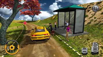 未舗装道路 山 タクシー ドライバ 3D シミュレーション ゲーム ポスター
