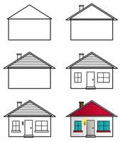 Comment dessiner des maisons Affiche