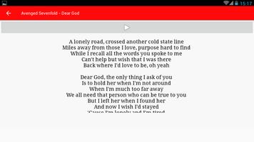 Avenged Sevenfold Mp3 Lyrics capture d'écran 3