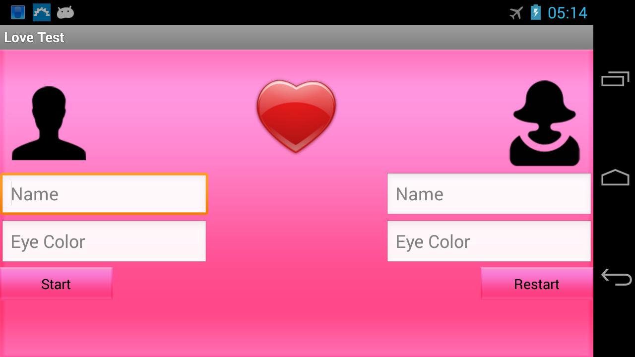 Использую лов. Love Test. Любовный тест. Love Tester. Android Love.