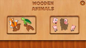 Animal Wooden Blocks ポスター