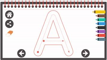 Tracing letters from A to Z poster