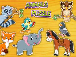 Animals Puzzle Games For Kids Plakat