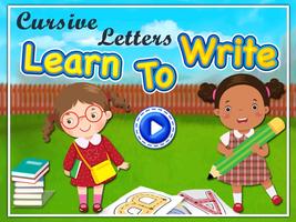 Toddlers Abc Cursive Writing Affiche