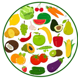 fruit and vegetables name icon
