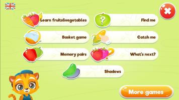 Learn Fruits and Vegetables - Games for kids Cartaz