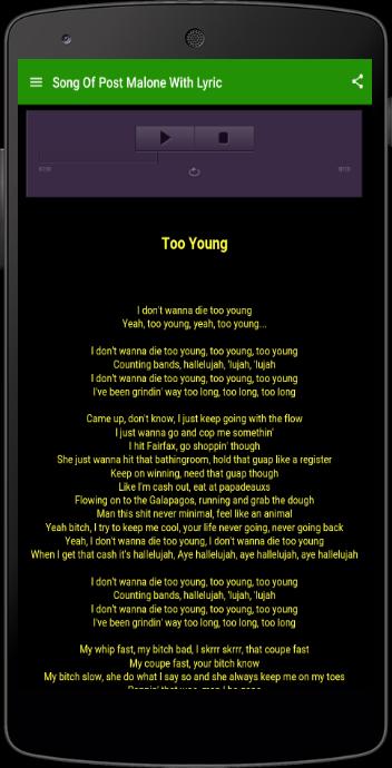 Songs Post Malone With Lyrics For Android Apk Download Songs Post Malone With Lyrics For Android Apk Download