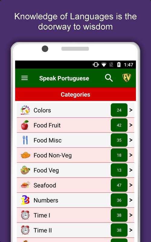 Speak Portuguese : Learn Portuguese Language for Android ...