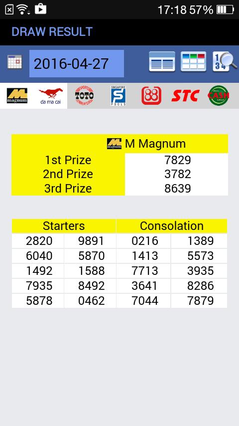 Live 4d Results Magnum Toto Damacai Singapore 照片 Facebook