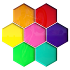 hexagonal piano music sounds icono