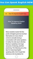 Improve English Speaking Skills تصوير الشاشة 1