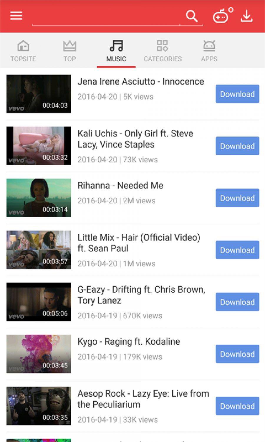 Download VidMate Latest Version 1 Android APK File