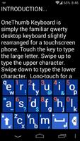 Poster OneThumb Keyboard