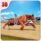 дикий тигр против Собака гоночный 3D Игры иконка